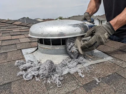 Cleaning Dryer Vent On Roof in Cerritos