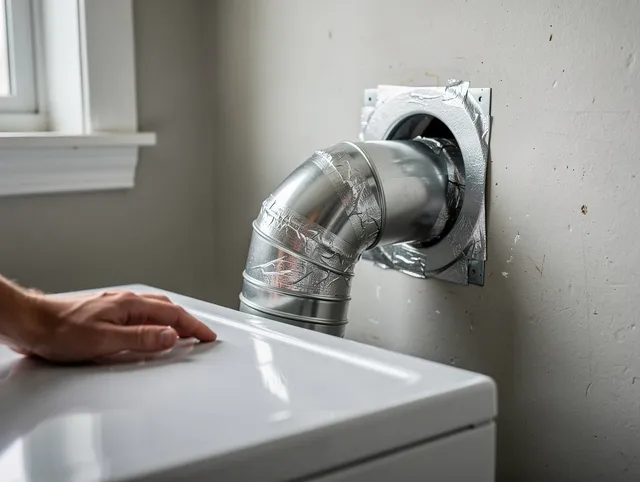 Cerritos Dryer Vent Cleaning expert performing professional dryer vent repair and installation in Cerritos